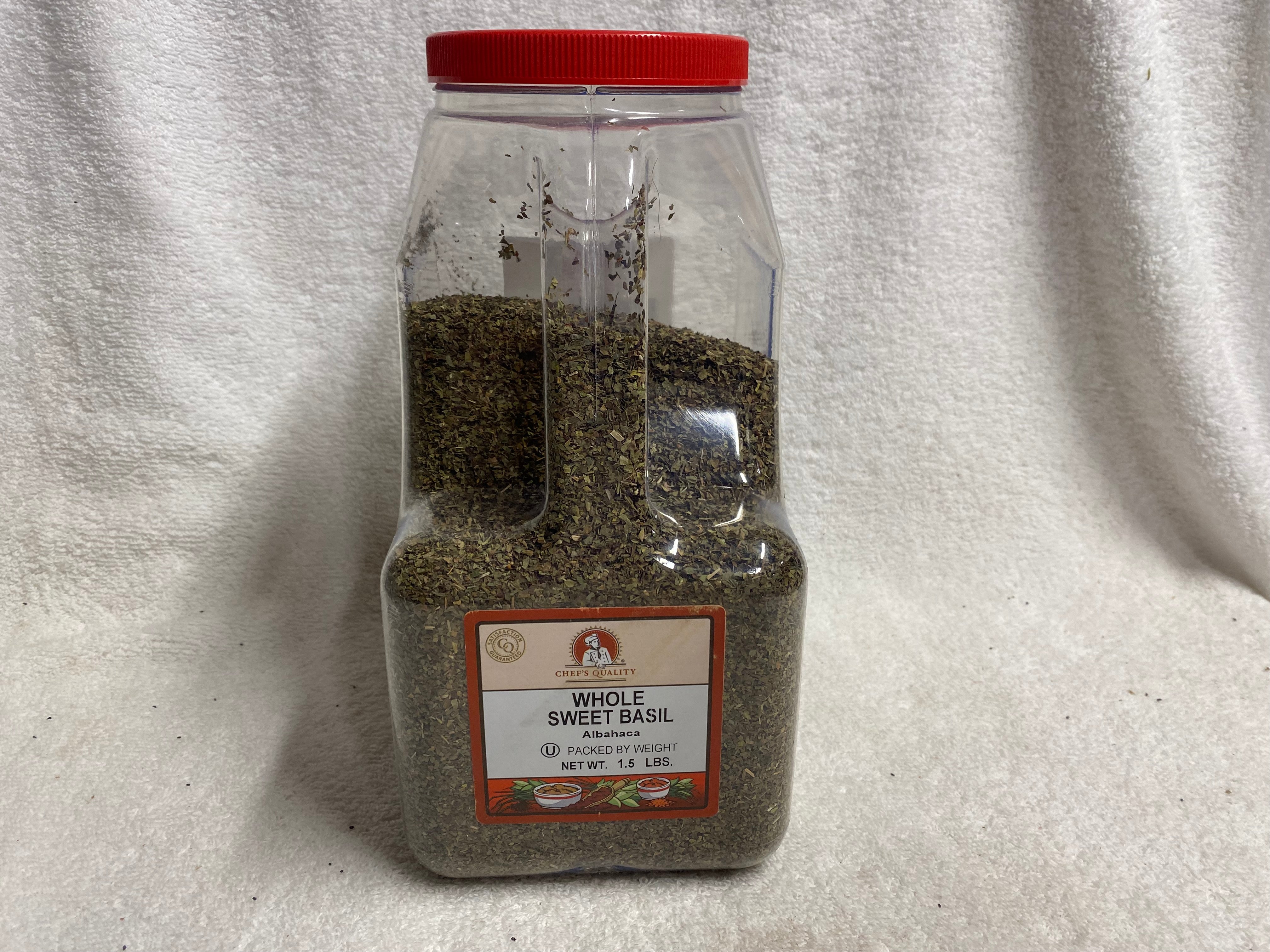 Spices 1 Gallon Whole Sweet Basil Chef s Quality 1.5lbs